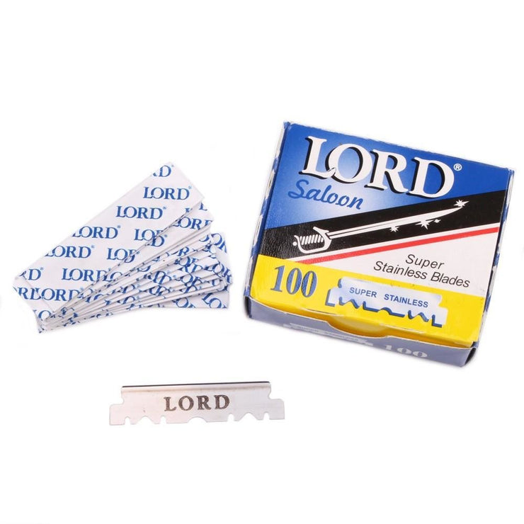 lord saloon single edge razor blades, razor blades, straight blade blades, shaving blades, beard lining blades