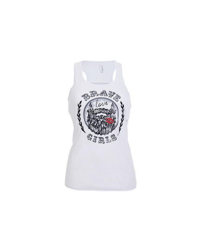 Beard Love Women's white Camisol, bravenbearded clothes, bravenbearded apparel, womens clothing, beard clothes, brave apparel, tank top, camisol
